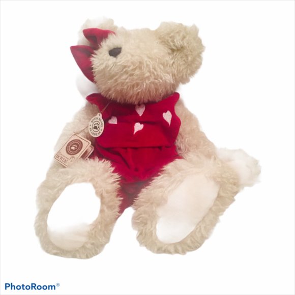 Retired Oversized Boyds Bear Red Hearts Valentines - Picture 1 of 9